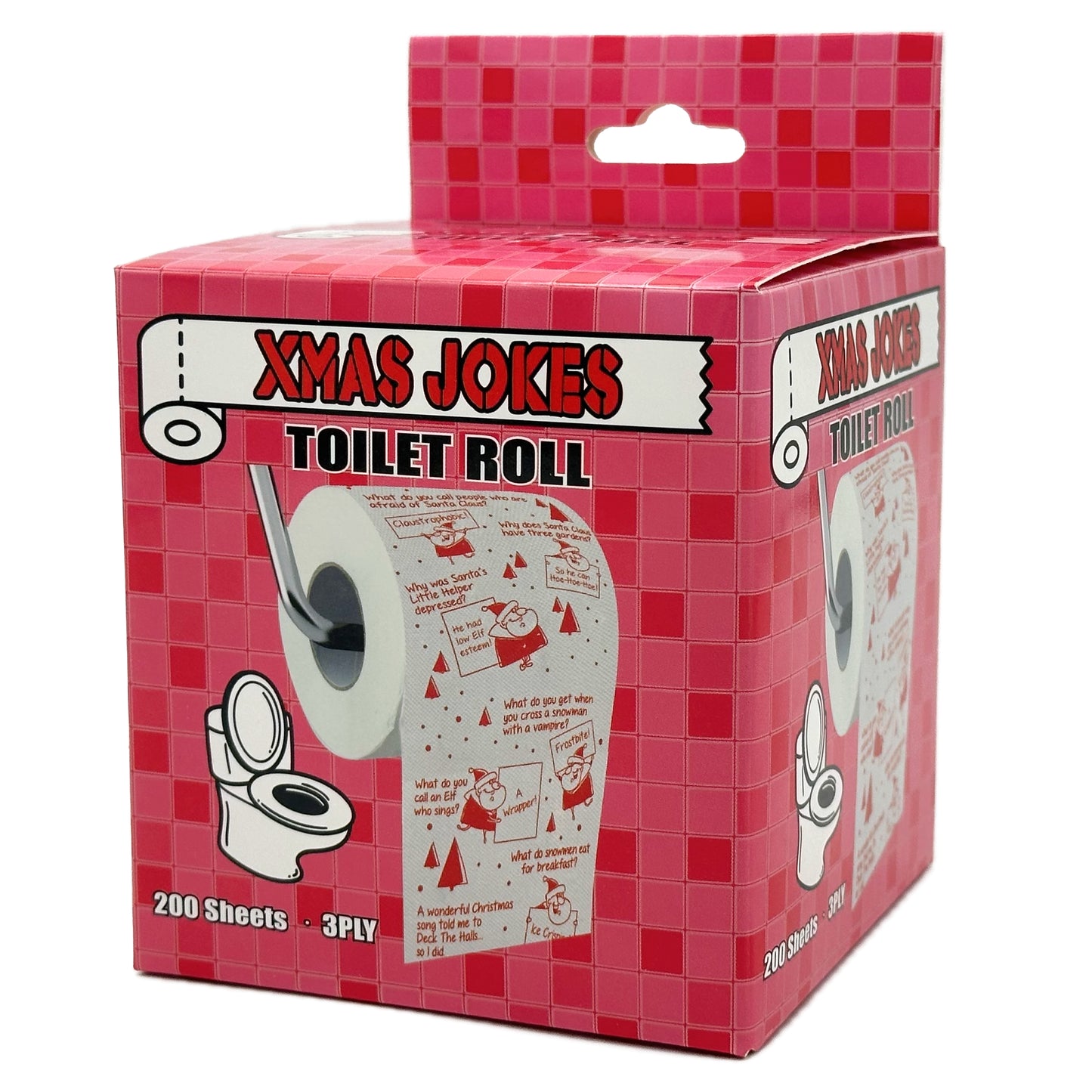 Novelty Toilet Paper Christmas Jokes - Gift and Stocking Stuffer