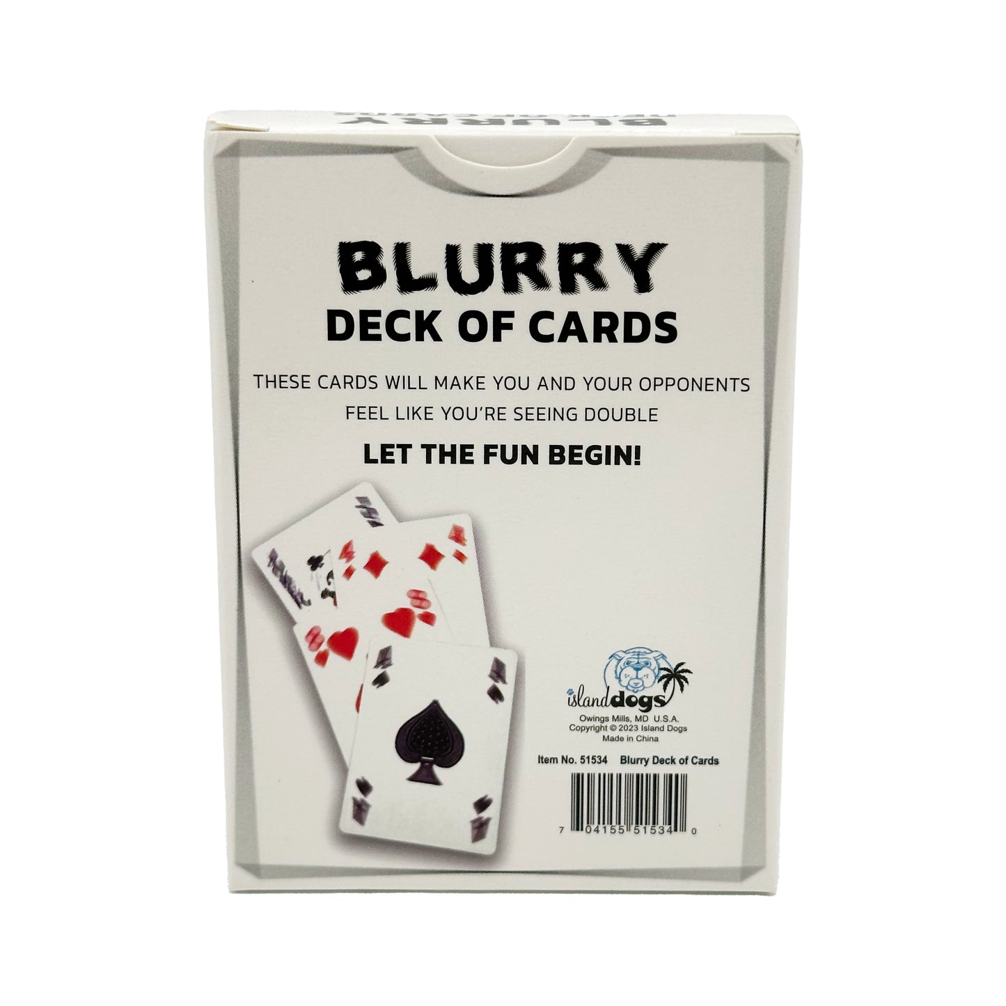 Novelty Cards - Blurry Deck of Playing Cards