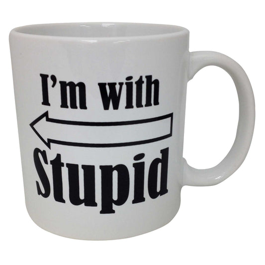 16 oz. I'm With Stupid Mug