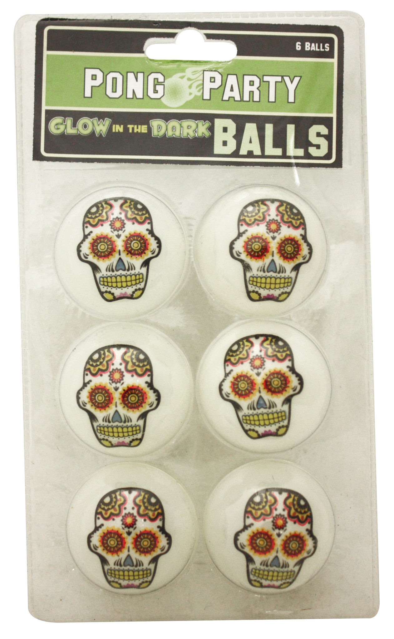 Glow Candy Skull Pong Balls