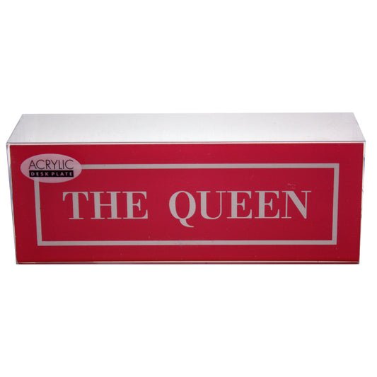 The Queen Desk Plate
