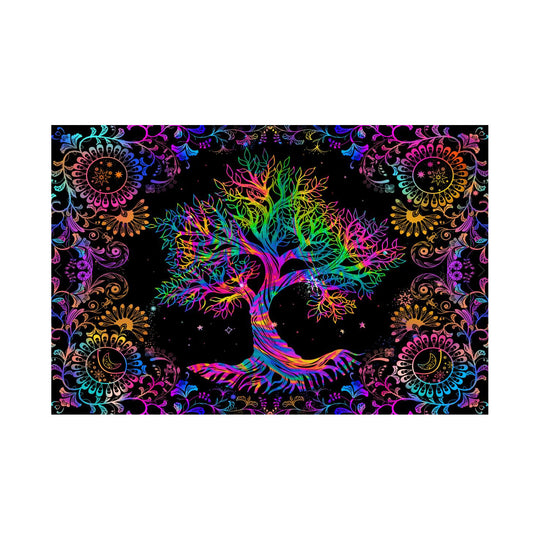 Special Tree Blacklight Tapestry
