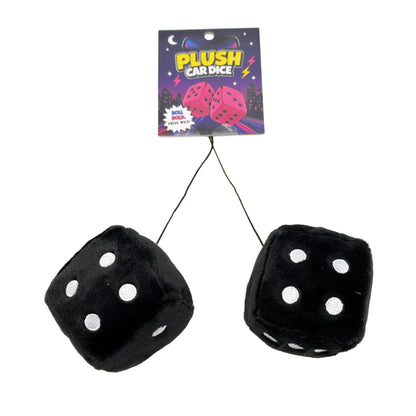Plush Hanging Car Dice - Black