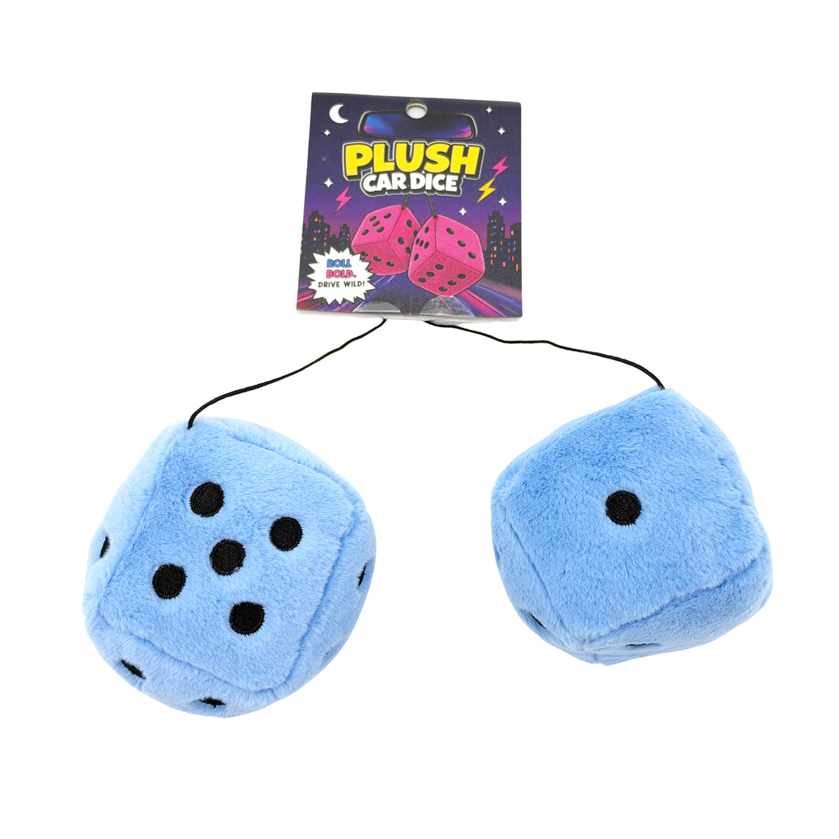 Plush Hanging Car Dice - Blue