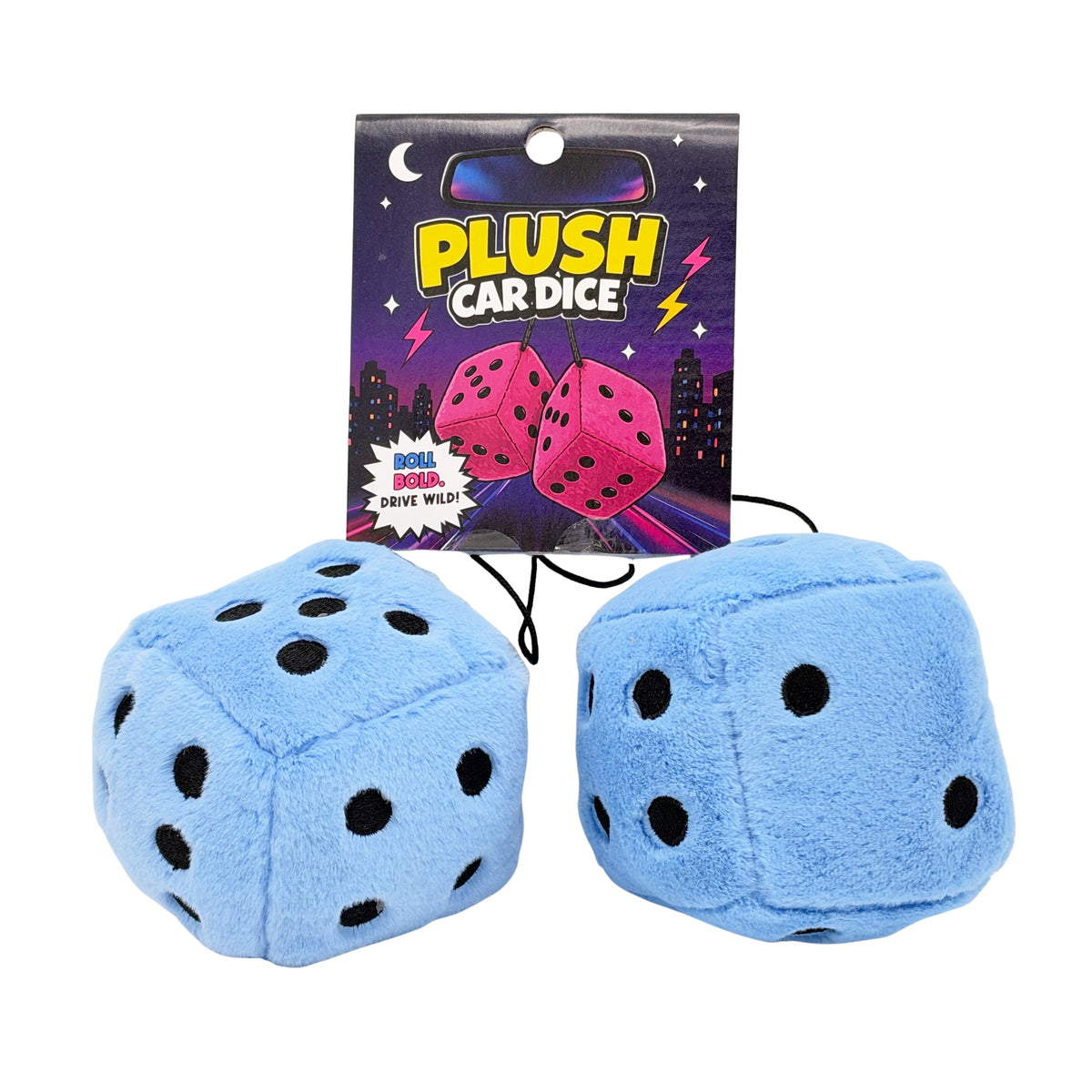 Plush Hanging Car Dice - Blue