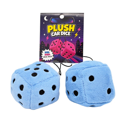 Plush Hanging Car Dice - Blue