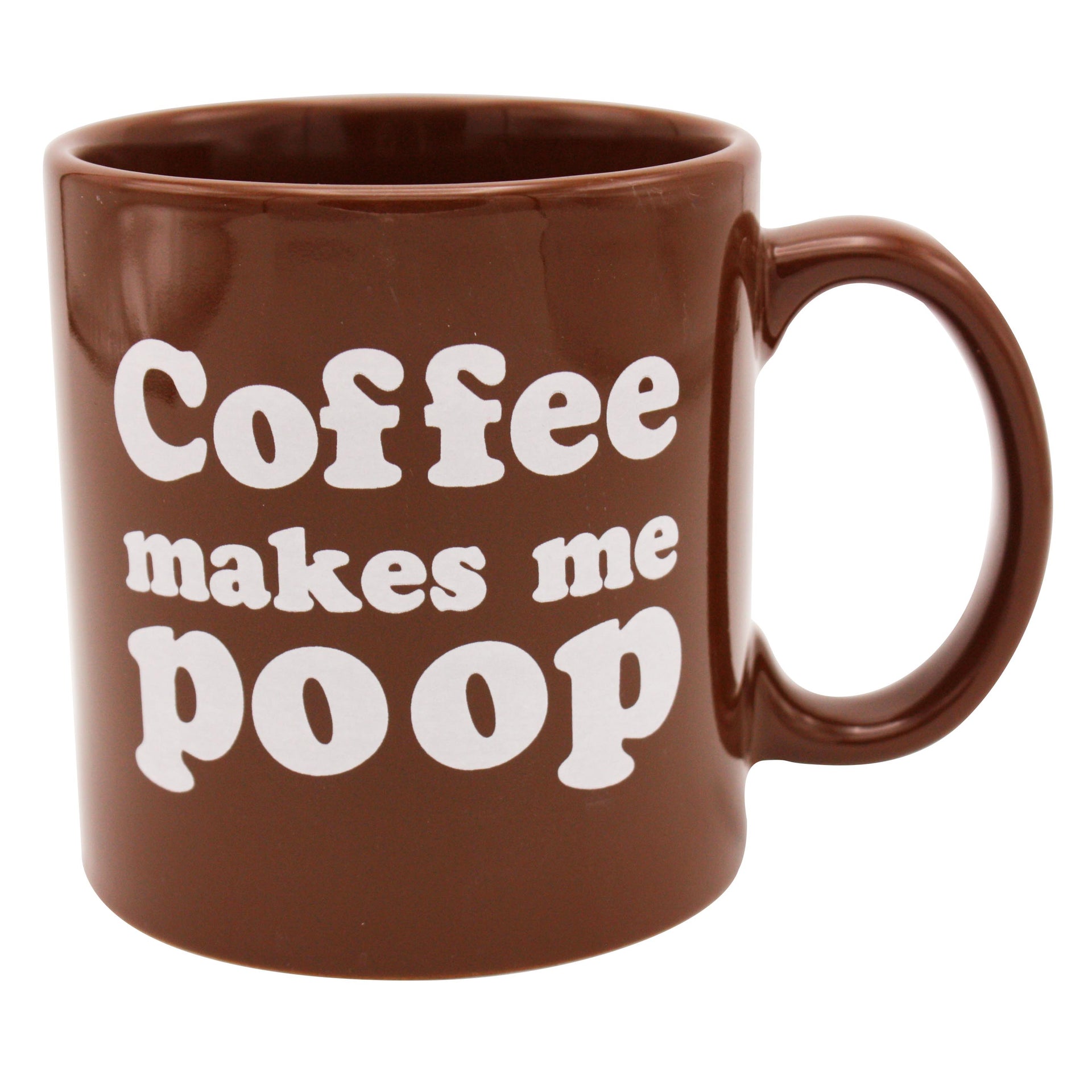 Giant 22 oz Coffee Makes Me Poop Novelty Coffee Mug  Island Dogs