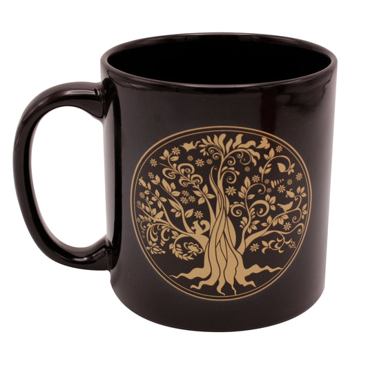 Giant 22 oz Black Tree of Life Novelty Coffee Mug