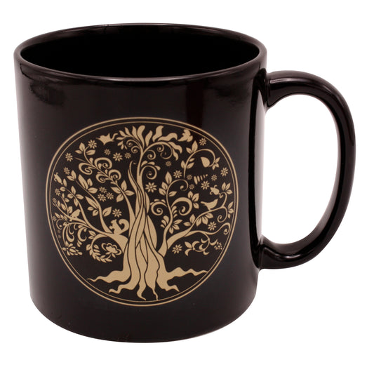 Giant 22 oz Black Tree of Life Novelty Coffee Mug