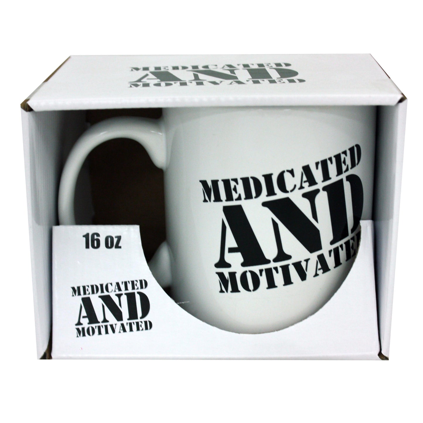 Medicated and Motivated 16 oz Mug