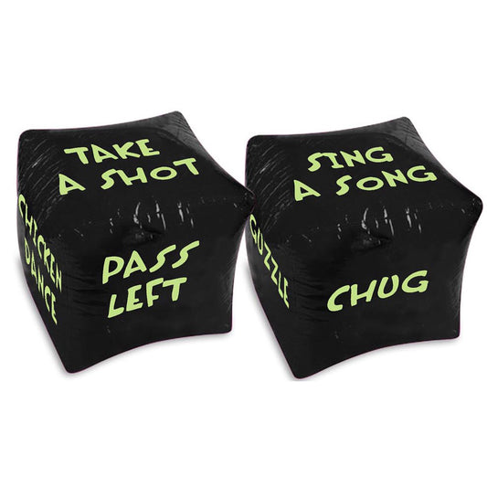 8" glow inflatable drinking dice