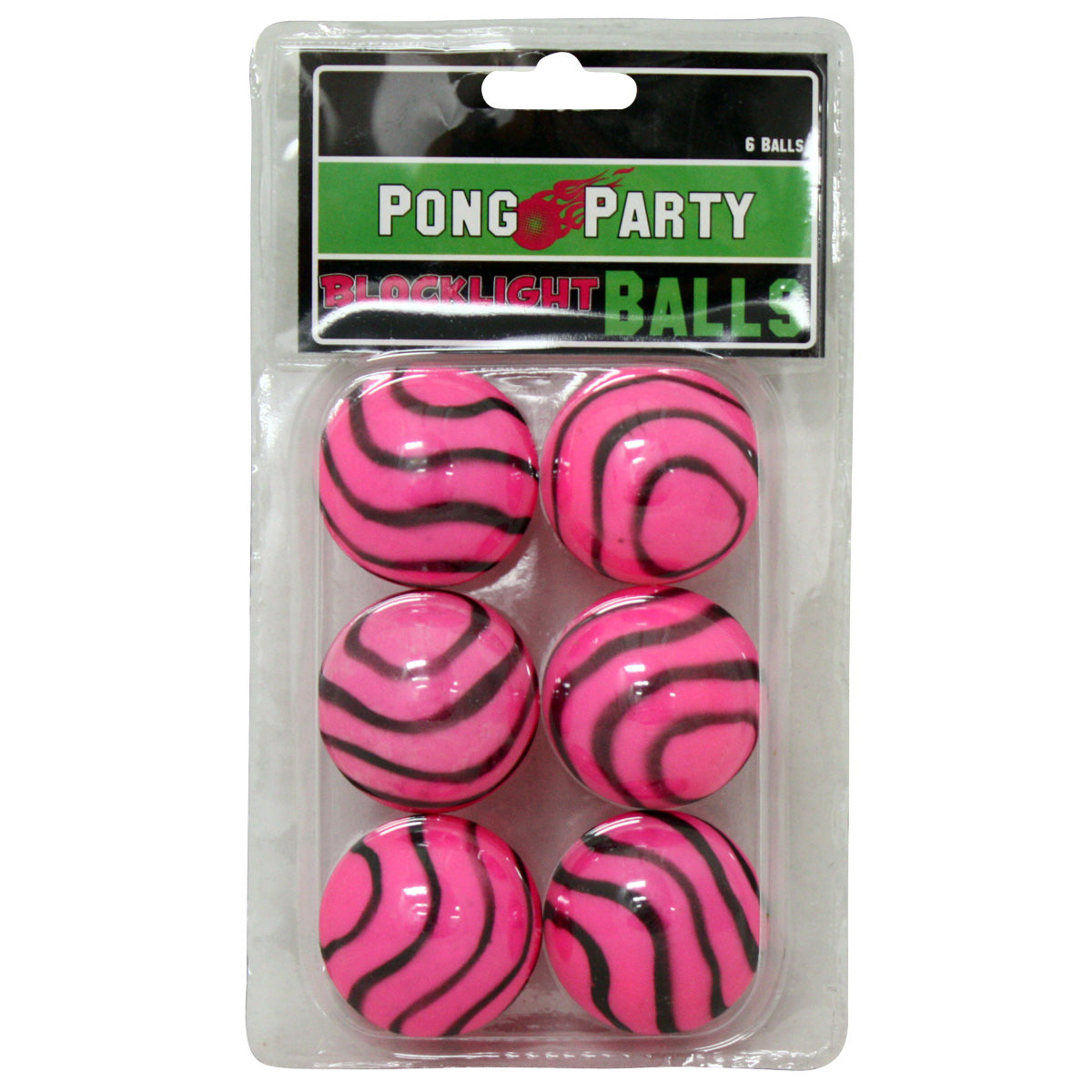 Blacklight Zebra Pong Balls
