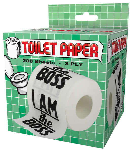 Novelty Toilet Paper - I Am The Boss - Gift and Stocking Stuffer