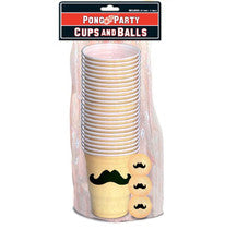 Mustache Pong Set