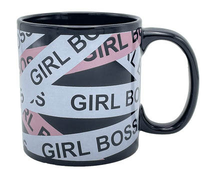 giant 22 ounce Girl Boss ceramic novelty coffee mug