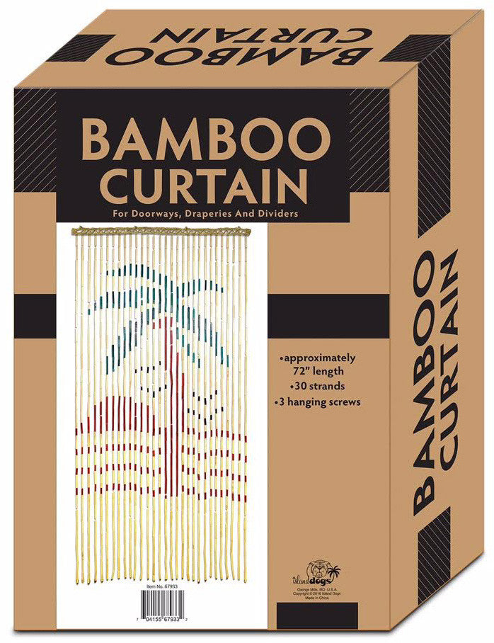 bamboo curtain - palm tree