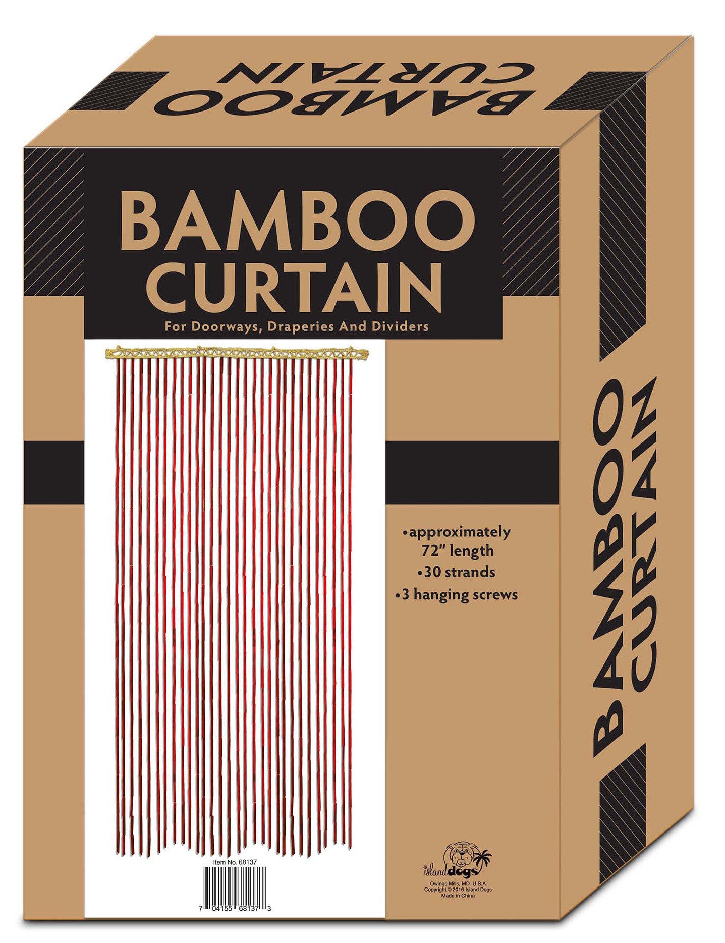 Bamboo Curtain - Red