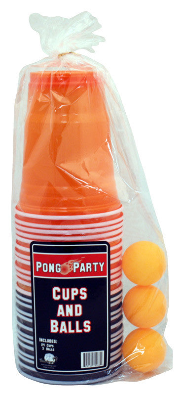 Orange & Black Pong Set