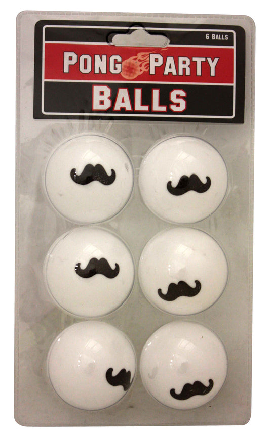 Mustache Pong Balls