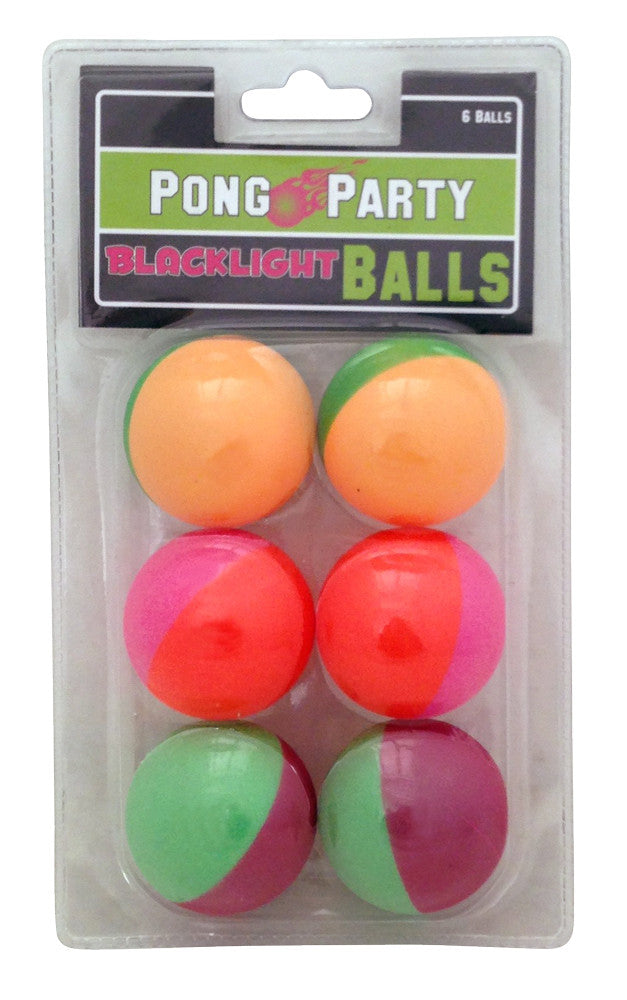 Half & Half Black light Pong Balls