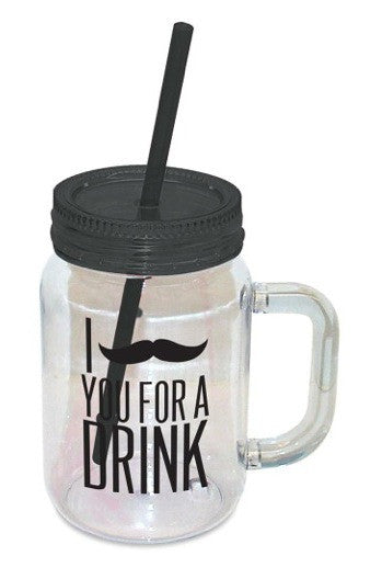 I Mustache You Mason Jar