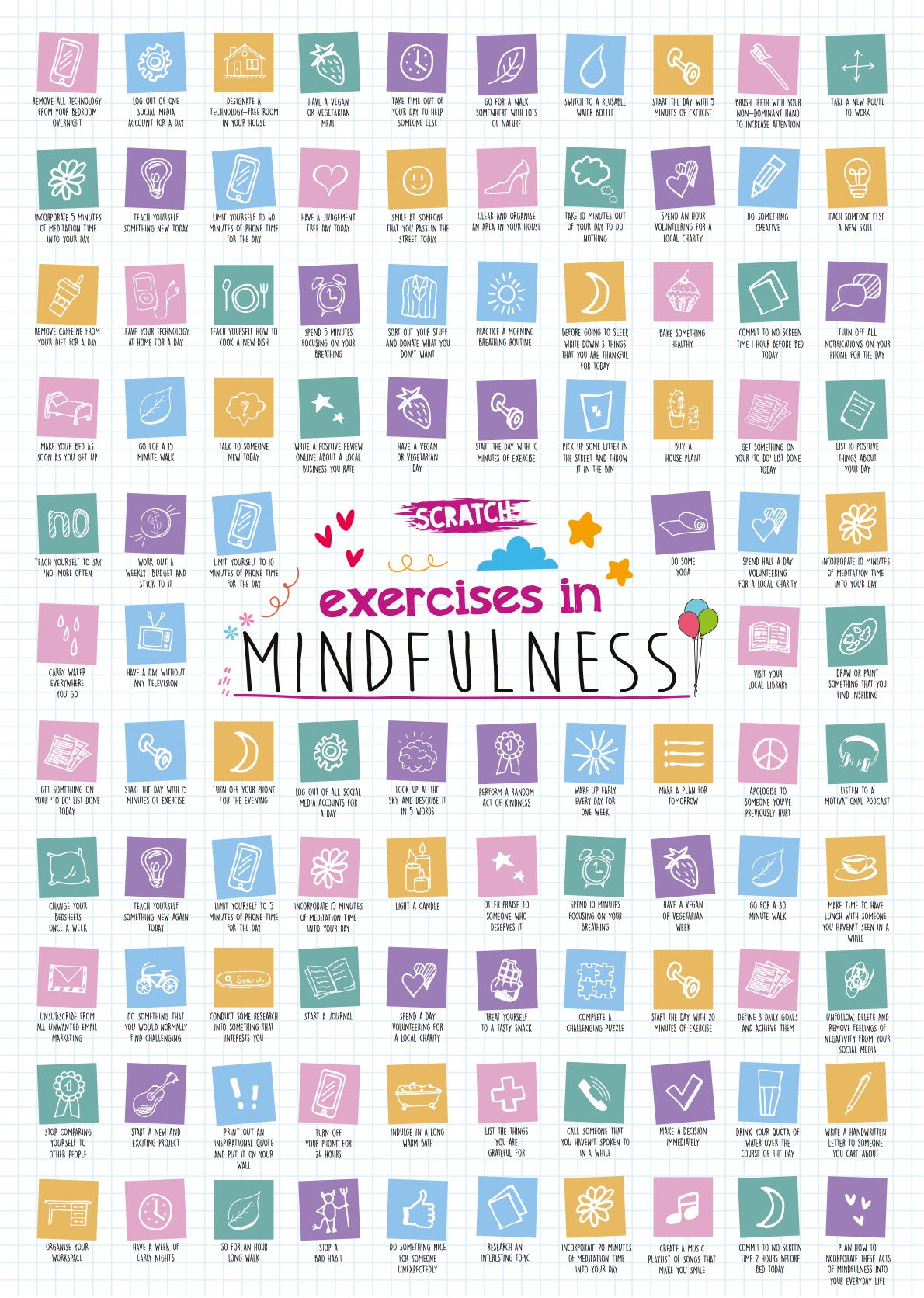 Mindfullness Scratch Off Poster